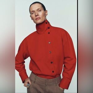 Zara high collar shirt